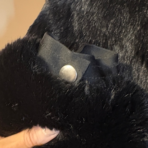 J Brand Black Faux Fur Bomber Jacket - Picture 4 of 16